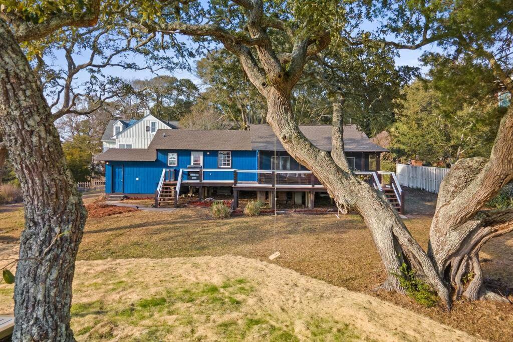 オーシャン・アイル・ビーチ Dolphin Cove - Whole Waterfront House With Dockヴィラ エクステリア 写真