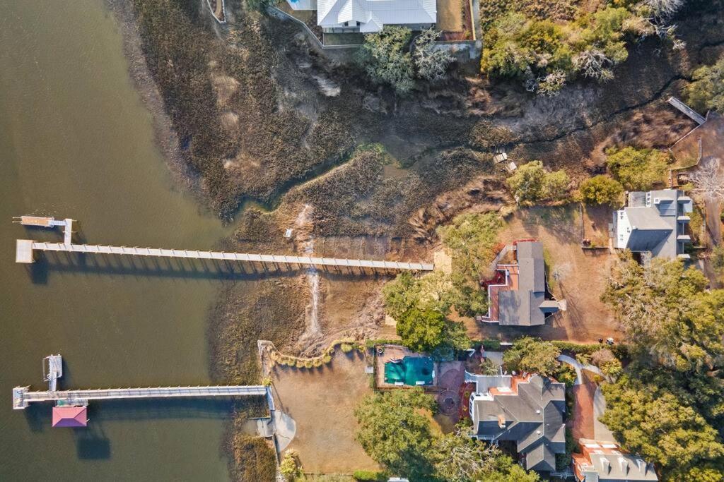 オーシャン・アイル・ビーチ Dolphin Cove - Whole Waterfront House With Dockヴィラ エクステリア 写真